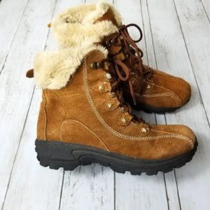 Earth Spirit Arctic Suede Faux Fur Hiking Winter Boots